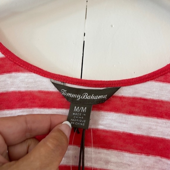 Tommy Bahama Serena Stripe Linen Dress‎ Size M/M (8/10) Red White NWT - Picture 5 of 9